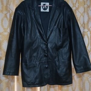 Black Leather Women's Jacket